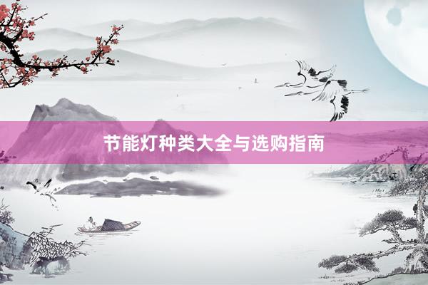 节能灯种类大全与选购指南
